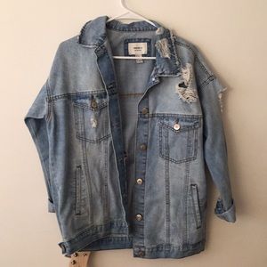 Oversized jean jacket